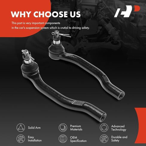 A-Premium 2 x Front Outer Tie Rod Ends, Compatible with Honda Pilot 2003-2008 & Acura MDX 2001-2006 in Saudi Arabia