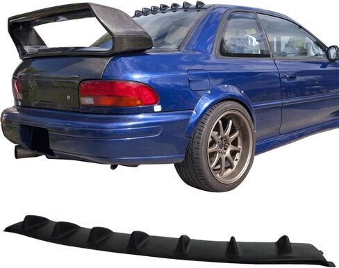 Spoiler سقف سقف مسبقًا متوافقًا مع Subaru Impreza ، Subaru Impreza 1993-2001 ، مطلية بـ VTX Matte Black Black #MBK Wind Wind Spoiler Wing by Ikon Motorsports ، 1994 1995 1997 1998 1999 2000 in Saudi Arabia