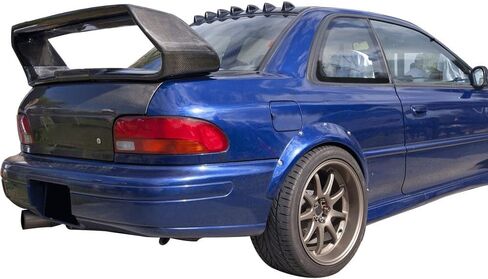 Spoiler سقف سقف مسبقًا متوافقًا مع Subaru Impreza ، Subaru Impreza 1993-2001 ، مطلية بـ VTX Matte Black Black #MBK Wind Wind Spoiler Wing by Ikon Motorsports ، 1994 1995 1997 1998 1999 2000 in Saudi Arabia
