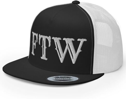 NG FTW Embroidered Flat Bill Trucker Hat High Crown Adjustable Cap in Saudi Arabia