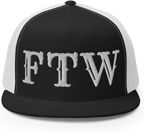 NG FTW Embroidered Flat Bill Trucker Hat High Crown Adjustable Cap in Saudi Arabia
