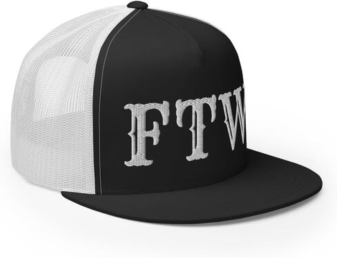 NG FTW Embroidered Flat Bill Trucker Hat High Crown Adjustable Cap in Saudi Arabia