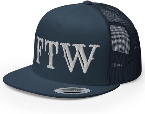 NG FTW Embroidered Flat Bill Trucker Hat High Crown Adjustable Cap in Saudi Arabia