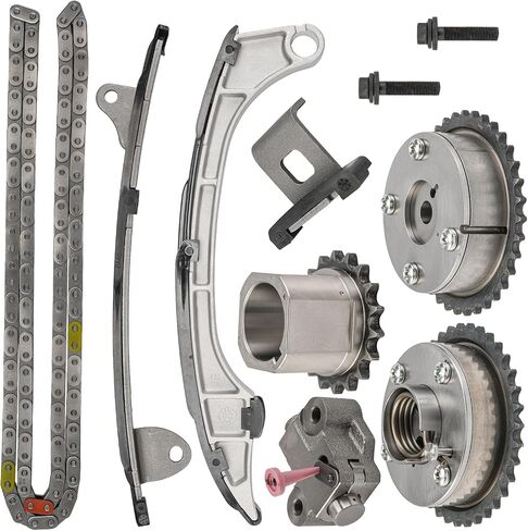 PHILTOP Timing Chain Kit, Direct Fit Replacement for Toyota Camry 2010-2014 2.5L, Highlander 2009-2014 2.7L, RAV4 2009-2011 2.5L, OEM Quality with VVT Sprocket, Tensioner & Guide Rail in Saudi Arabia