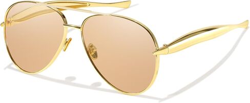 Chicid Oversized Aviator Sunglasses for Women Trendy 2025 Metal Frame Eyewear Shades UV Protection in Saudi Arabia