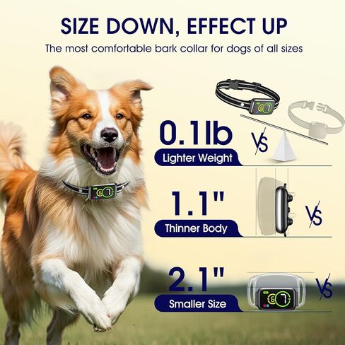 طوق اللحاء ، طوق اللحاء للكلب الكبير المتوسط ​​الصغير ، ذكي قابلة لإعادة الشحن الياقات النباح للكلاب ، طوق اللحاء الأوتوماتيكي مع اهتزاز صافرة فعالة 7 حساسيات قابلة للتعديل in Kuwait