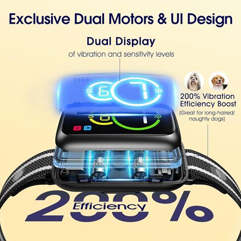 طوق اللحاء ، طوق اللحاء للكلب الكبير المتوسط ​​الصغير ، ذكي قابلة لإعادة الشحن الياقات النباح للكلاب ، طوق اللحاء الأوتوماتيكي مع اهتزاز صافرة فعالة 7 حساسيات قابلة للتعديل in Kuwait