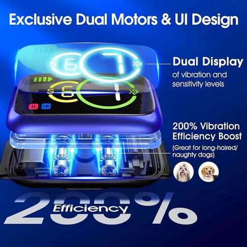 طوق اللحاء ، طوق اللحاء للكلب الكبير المتوسط ​​الصغير ، ذكي قابلة لإعادة الشحن الياقات النباح للكلاب ، طوق اللحاء الأوتوماتيكي مع اهتزاز صافرة فعالة 7 حساسيات قابلة للتعديل in Kuwait