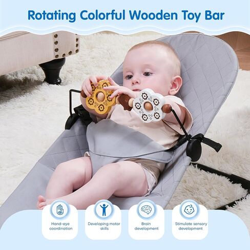 Toy Bar Compatible with Baby Bjorn Bouncer Toy Bar for Baby Bouncer，Easy to Attach and Remove Rotatable Bouncer Toys Attachment in Saudi Arabia
