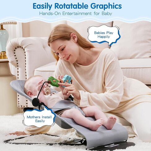 Toy Bar Compatible with Baby Bjorn Bouncer Toy Bar for Baby Bouncer，Easy to Attach and Remove Rotatable Bouncer Toys Attachment in Saudi Arabia
