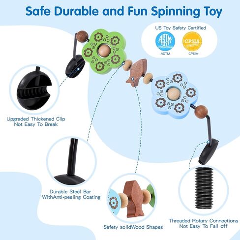 Toy Bar Compatible with Baby Bjorn Bouncer Toy Bar for Baby Bouncer，Easy to Attach and Remove Rotatable Bouncer Toys Attachment in Saudi Arabia