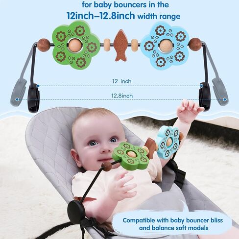 Toy Bar Compatible with Baby Bjorn Bouncer Toy Bar for Baby Bouncer，Easy to Attach and Remove Rotatable Bouncer Toys Attachment in Saudi Arabia