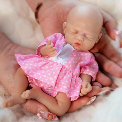 Vollence 7 بوصة micro preemie كامل الجسم سيليكون دمية طفل بوي ليجلي نابضد أنثاب الدمية من جديد دمية مفاجأة الأطفال in Kuwait