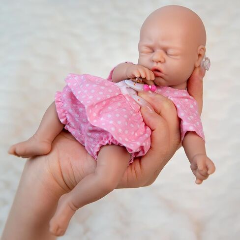 Vollence 7 بوصة micro preemie كامل الجسم سيليكون دمية طفل بوي ليجلي نابضد أنثاب الدمية من جديد دمية مفاجأة الأطفال in Kuwait
