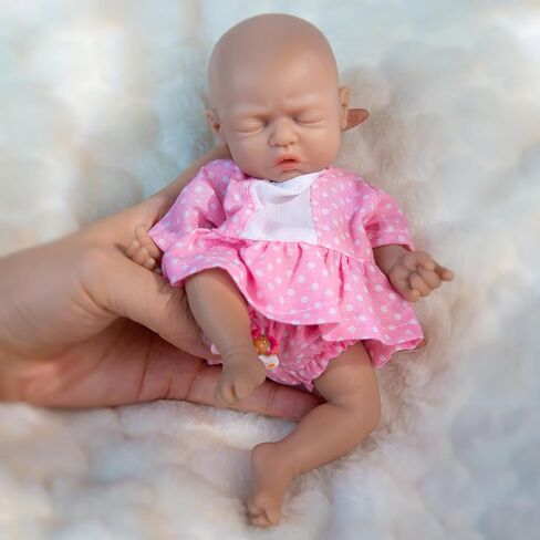 Vollence 7 بوصة micro preemie كامل الجسم سيليكون دمية طفل بوي ليجلي نابضد أنثاب الدمية من جديد دمية مفاجأة الأطفال in Kuwait
