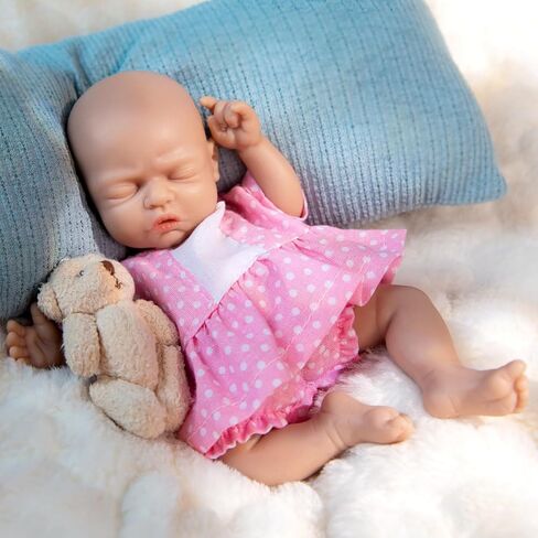 Vollence 7 بوصة micro preemie كامل الجسم سيليكون دمية طفل بوي ليجلي نابضد أنثاب الدمية من جديد دمية مفاجأة الأطفال in Kuwait
