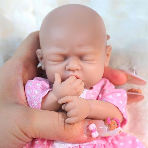 Vollence 7 بوصة micro preemie كامل الجسم سيليكون دمية طفل بوي ليجلي نابضد أنثاب الدمية من جديد دمية مفاجأة الأطفال in Kuwait