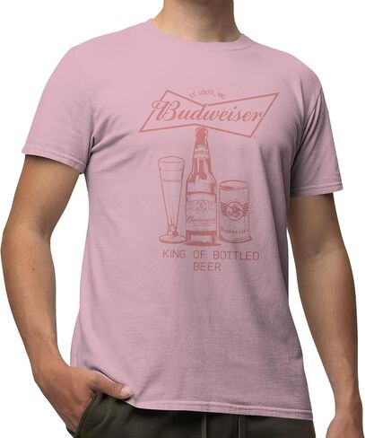 Budweiser King of Bottle Beer Vintage عتيق للجنسين للجنسين والنساء القصيرة القصيرة in Kuwait
