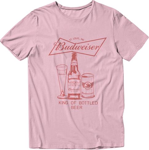 Budweiser King of Bottle Beer Vintage عتيق للجنسين للجنسين والنساء القصيرة القصيرة in Kuwait