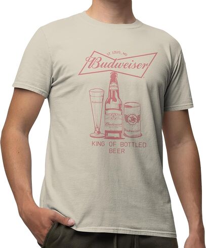 Budweiser King of Bottle Beer Vintage عتيق للجنسين للجنسين والنساء القصيرة القصيرة in Kuwait
