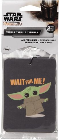 البلاستيكولور 005539R01star Wars Mandalorian ينتظر الطفل معطر الهواء ثنائي الجوانب - صورة مختلفة على كل جانب - 2 عبوة in Saudi Arabia