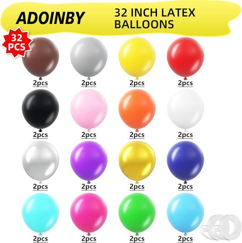 18 بوصة الرمال البيضاء البالونات الكبيرة - 35pcs البالونات الكريمة البيضاء سميكة الرمال البيضاء كبيرة الدائرية البالونات لحفلات اللاتكس لعيد ميلاد تخرج الزفاف من حفلات الزفاف in Kuwait