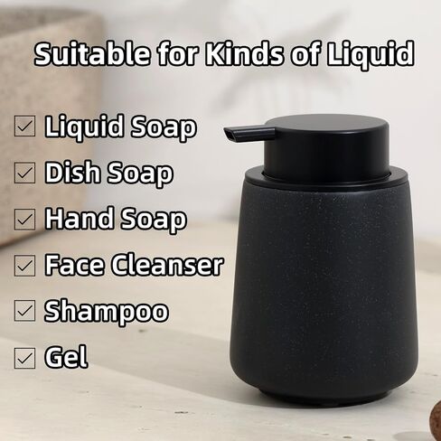 Foaming Soap Dispenser Pump 12OZ, Refillable Foam Hand Dish Soap Dispenser Bottle Jar for Bathroom Kitchen Sink Countertop Home Decor - Beige in Saudi Arabia