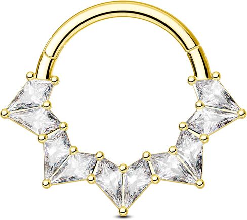 Jewseen 316L Surgical Steel Segment Segment Septum Rings 16G Septum Jewelry Daith Earrings Tragus Helix Jewelry for Women Men in Saudi Arabia