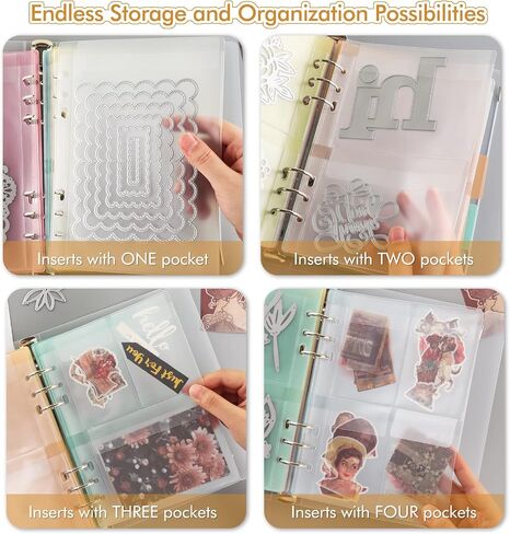 BAOFALI 111 Pages1Sets 6x6 Cookie Stencil Storage Binder Die Cut and Stamp Storage Folder Baking Stencil Organizer Scrapbooking Cutting Dies Stencil Storage Book Collections Case in Saudi Arabia