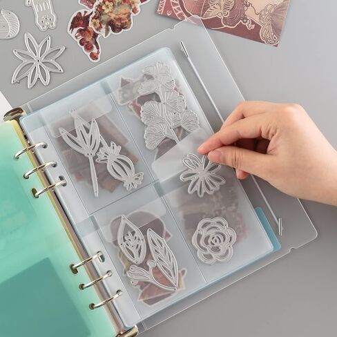 BAOFALI 111 Pages1Sets 6x6 Cookie Stencil Storage Binder Die Cut and Stamp Storage Folder Baking Stencil Organizer Scrapbooking Cutting Dies Stencil Storage Book Collections Case in Saudi Arabia