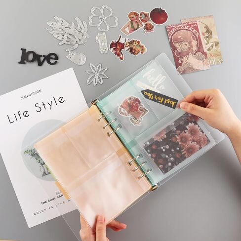 BAOFALI 111 Pages1Sets 6x6 Cookie Stencil Storage Binder Die Cut and Stamp Storage Folder Baking Stencil Organizer Scrapbooking Cutting Dies Stencil Storage Book Collections Case in Saudi Arabia