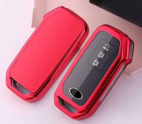 Soft TPU Protector Key Fob Cover Case fit for KIA EV6 K5 Sorento Keyless Entry Key Fob (Red) in Saudi Arabia