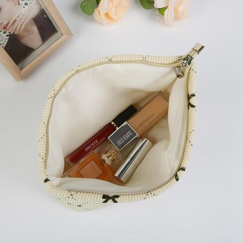 Bows Cosmetic Bags for Women, Cute Bow Makeup Bag Coquette Aesthetic Purse Travel Makeup Bag Small Cosmetic Bag for Purse in Kuwait