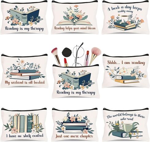 8 PCS Book Lover Gifts for Women Bookish Gifts in Bulk Mothers Day ، HIRDIAN HIRDAR HISTRAL HOMES FOR BOOK BOOK COME BOODWOMS MAPER MAPEUP BEAC COMETER BAC HOP Formans Arrans (GRAY) in Saudi Arabia