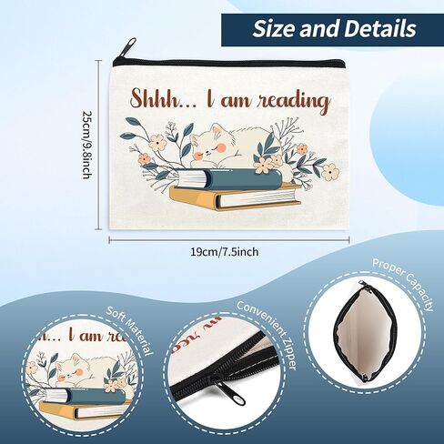8 PCS Book Lover Gifts for Women Bookish Gifts in Bulk Mothers Day ، HIRDIAN HIRDAR HISTRAL HOMES FOR BOOK BOOK COME BOODWOMS MAPER MAPEUP BEAC COMETER BAC HOP Formans Arrans (GRAY) in Saudi Arabia