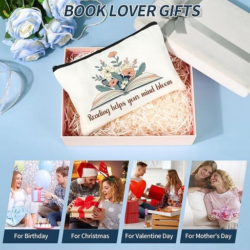 8 PCS Book Lover Gifts for Women Bookish Gifts in Bulk Mothers Day ، HIRDIAN HIRDAR HISTRAL HOMES FOR BOOK BOOK COME BOODWOMS MAPER MAPEUP BEAC COMETER BAC HOP Formans Arrans (GRAY) in Saudi Arabia