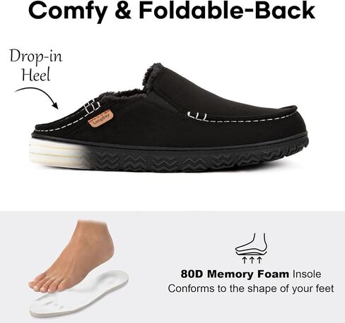LongBay Men's Moccasin Slippers Cozy Breathable Memory Foam House Shoes for Indoor Outdoor in Kuwait