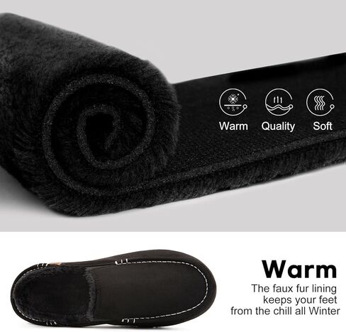 LongBay Men's Moccasin Slippers Cozy Breathable Memory Foam House Shoes for Indoor Outdoor in Kuwait