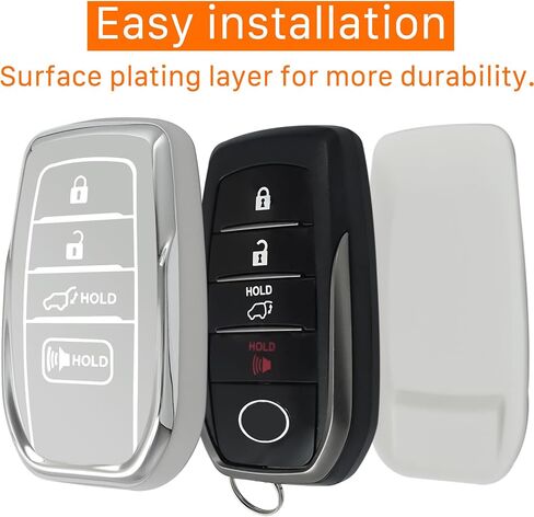 for toyota Key Fob Cover with keychian,TPU Protection Key Case compatible with Venza,RAV4 Prime,Sienna,Land Cruiser,Fortuner,Corolla smart remote key(Blue,4/5 Button) in Saudi Arabia