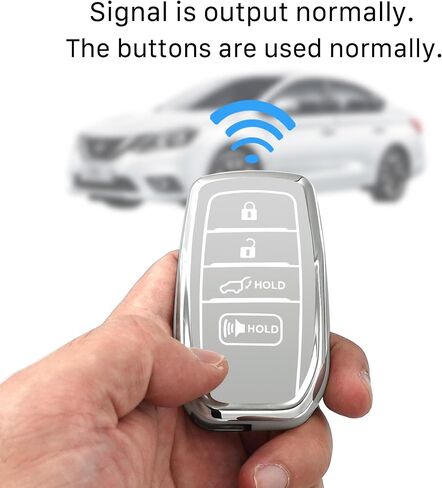 for toyota Key Fob Cover with keychian,TPU Protection Key Case compatible with Venza,RAV4 Prime,Sienna,Land Cruiser,Fortuner,Corolla smart remote key(Blue,4/5 Button) in Saudi Arabia