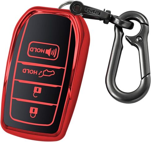 for toyota Key Fob Cover with keychian,TPU Protection Key Case compatible with Venza,RAV4 Prime,Sienna,Land Cruiser,Fortuner,Corolla smart remote key(Blue,4/5 Button) in Saudi Arabia