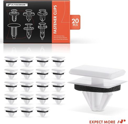 A-premium 20 pcs مقاطع صب الروك الأبيض أبيض محفوظ مع سداده متوافق مع فورد موستانج 2005-2012-لثقب 9 مم in Kuwait