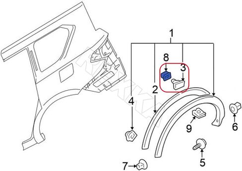 Rexka 10 Sets Wheel Well Opening Moulding Clips & Grommets Kit for Nissan Infiniti Juke Rogue QX56 QX80 76848-JG00A 76847-JG00A in Saudi Arabia