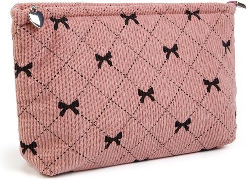 Bows Cosmetic Bags for Women, Cute Bow Makeup Bag Coquette Aesthetic Purse Travel Makeup Bag Small Cosmetic Bag for Purse in Kuwait