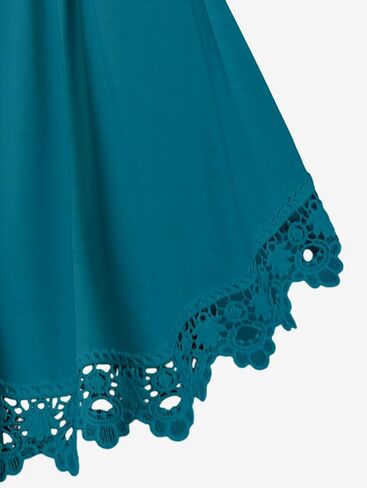 ROSE GAL Plus Size Lace Panel Butterfly Sleeve Blouse in Saudi Arabia