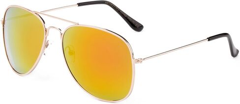 Newbee Fashion - Classic Aviator Sunglasses Flash Full Mirror Lenses Frame Frame for Men Women UV Protection in Kuwait