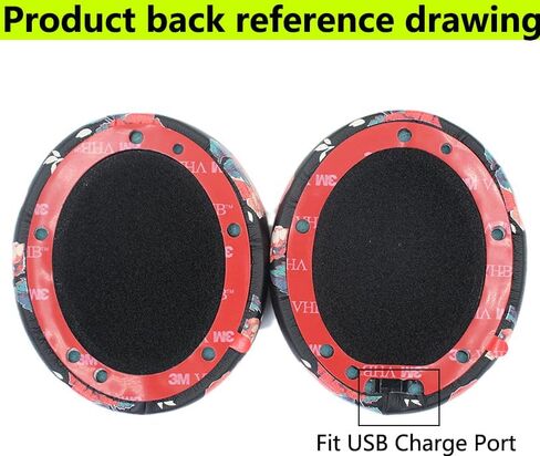 Replacement Ear Pads are Compatible with Beats Studio 2 / Studio 3 Wired/Wireless (Model B0500, Model B0501 and Model A1914) Headphones. Protein Leather Memory Foam Production (White Flower) in Kuwait