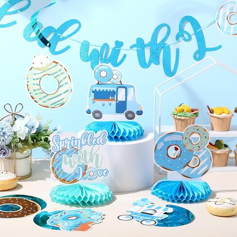 22 Pcs Flower Birthday Decorations 1 Pc Wildflower Happy Birthday Banner 18 Pcs Wildflower Hanging Swirls 3 Pcs Honeycomb Centerpiece for Happy Birthday Party Decorations Girls Women in Kuwait