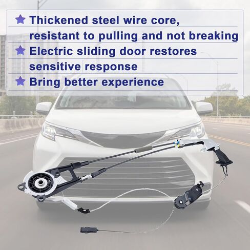 85016-08011 Power Sliding Door Cable Sub-Assembly Compatible with Toyota Sienna 2011-2020, Replace 85016-08010 Driver Side Left side in Saudi Arabia