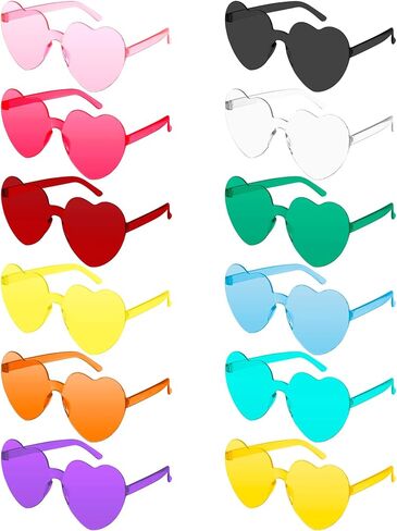 12 زوجًا من القلب الشمسي على شكل قلب نظارة شمسية بلا جدوى. in Kuwait
